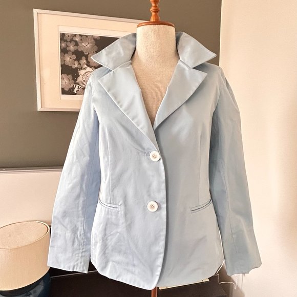 Lafayette 148 Classy Baby Blue Formal/Party Blazer Very Pretty US4 - W549 - Picture 4 of 11